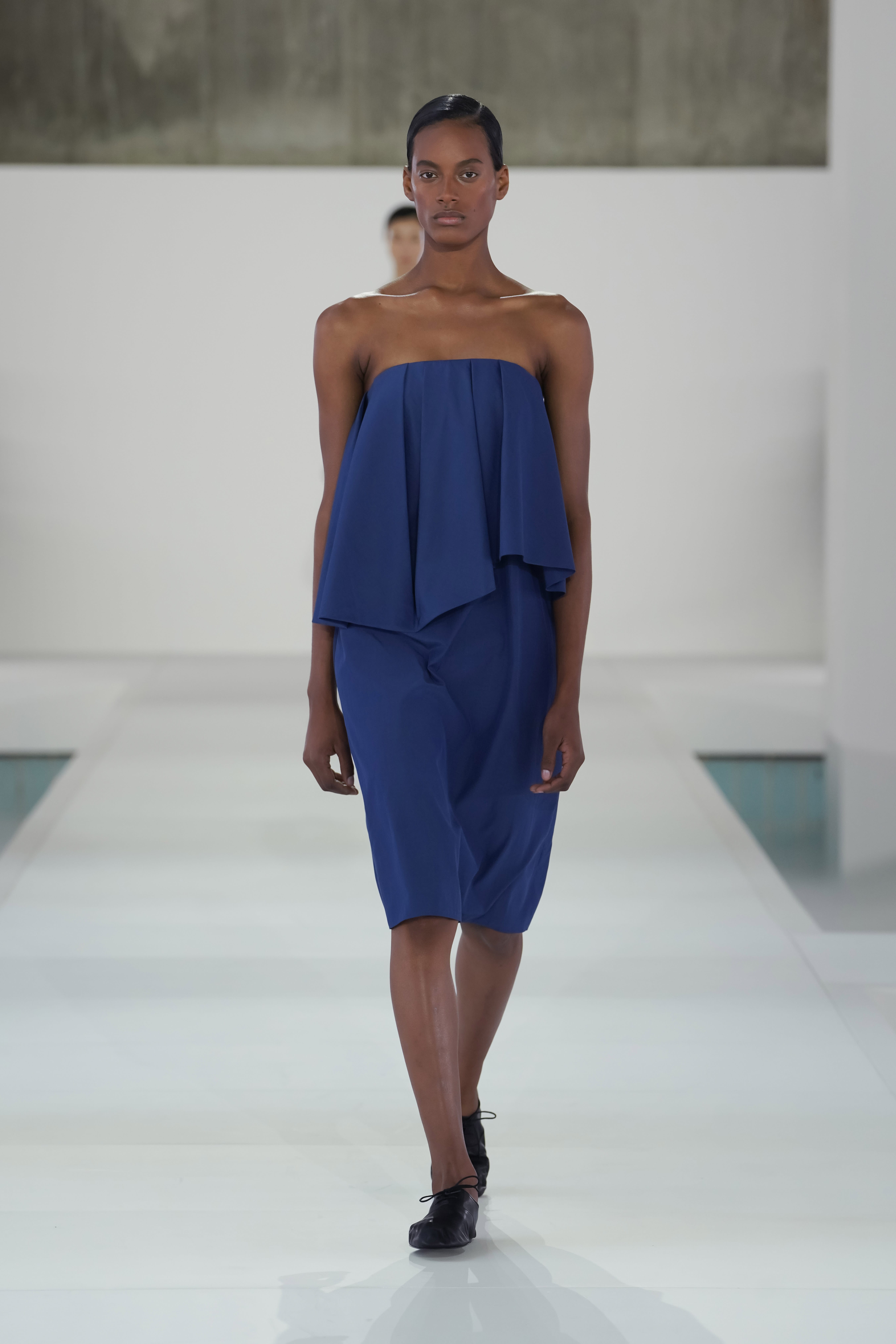 レイヤードバンドドゥ ミディワンピース